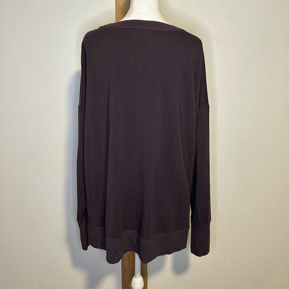 Athleta dark purple long sleeve pullover sweatshirt size XL - Picture 4 of 10
